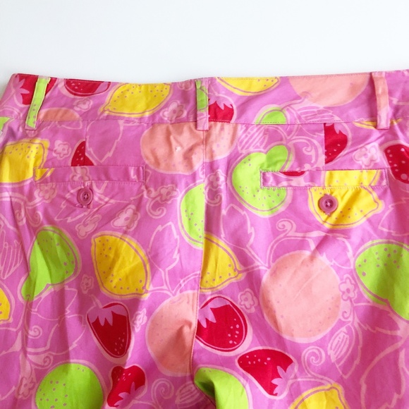 NWT Lilly Pulitzer Rachael Capri in Hibiscus Marzipan Colorful Fruit Pink Sz 4 - Picture 5 of 10